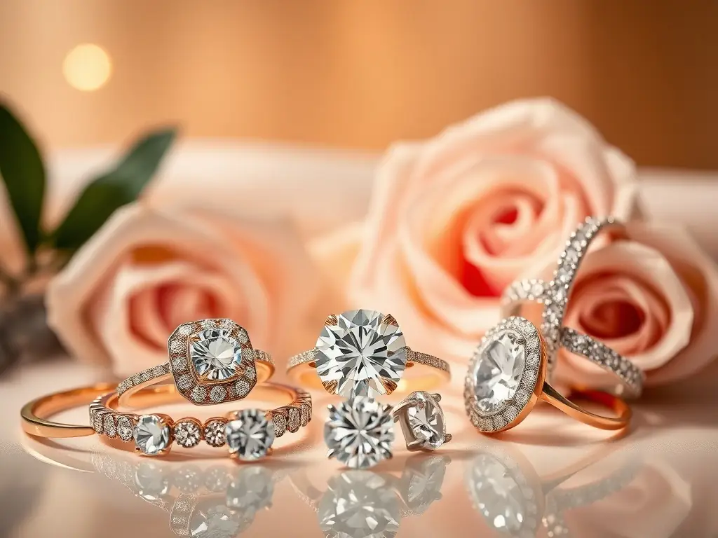 A captivating image of blue diamonds, showcasing their serene and mysterious beauty, set in a modern jewelry design to emphasize their contemporary appeal.