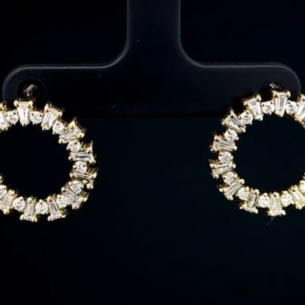 Fancy Hoop Diamond Earring